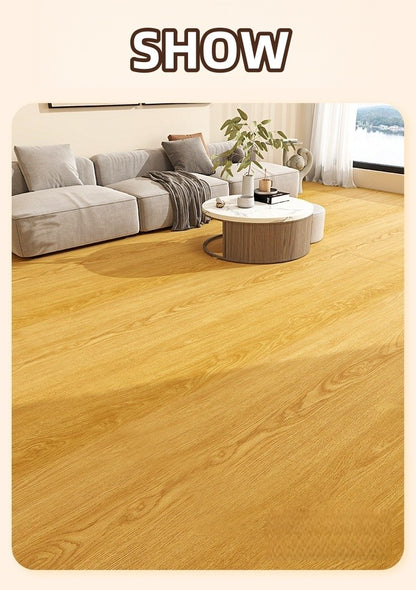 Adesivo de chão autoadesivo de imitação de grão de madeira para prova de renovação