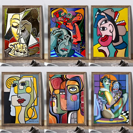Artista Pablo Picasso arte clássica pinturas em tela cartaz estilo cubista