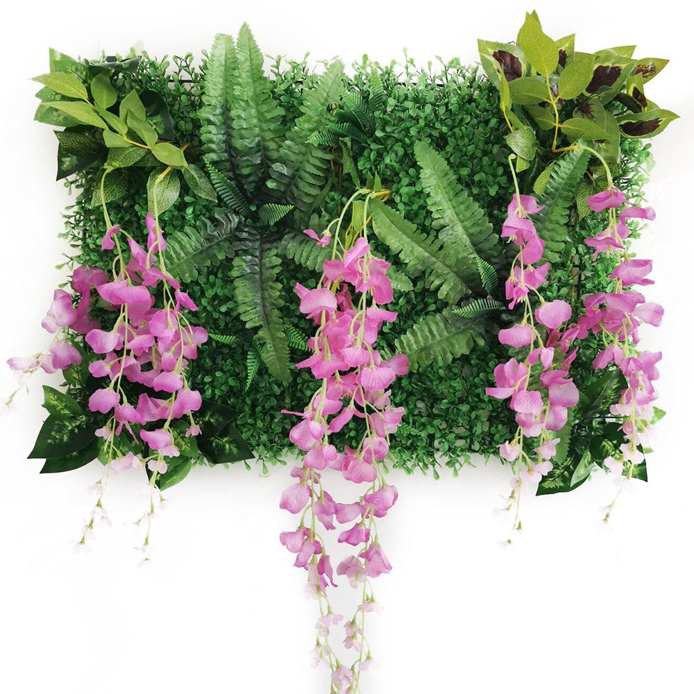 Decoração de festa de casamento flores artificiais glicínias rosa decoração fundo