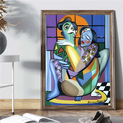 Artista Pablo Picasso arte clássica pinturas em tela cartaz estilo cubista