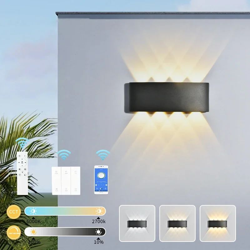 Lâmpada de parede LED moderna, IP65 impermeável, Luzes de parede