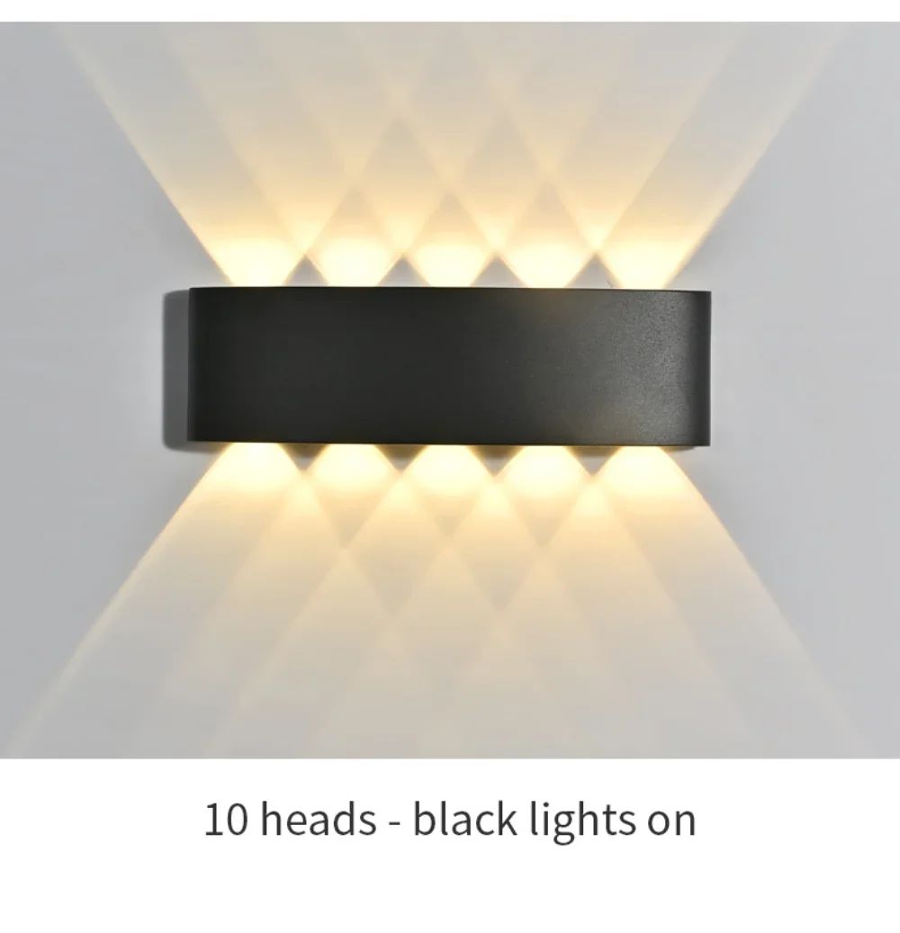 Lâmpada de parede LED moderna, IP65 impermeável, Luzes de parede