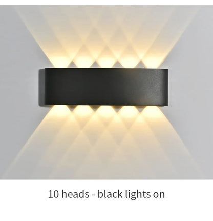 Lâmpada de parede LED moderna, IP65 impermeável, Luzes de parede