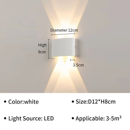 Lâmpada de parede LED moderna, IP65 impermeável, Luzes de parede