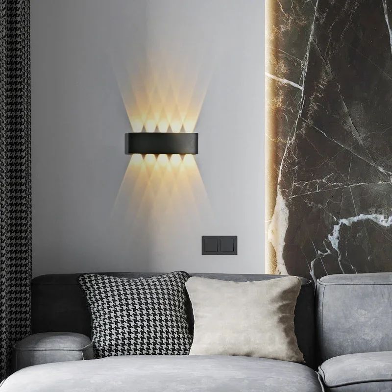 Lâmpada de parede LED moderna, IP65 impermeável, Luzes de parede