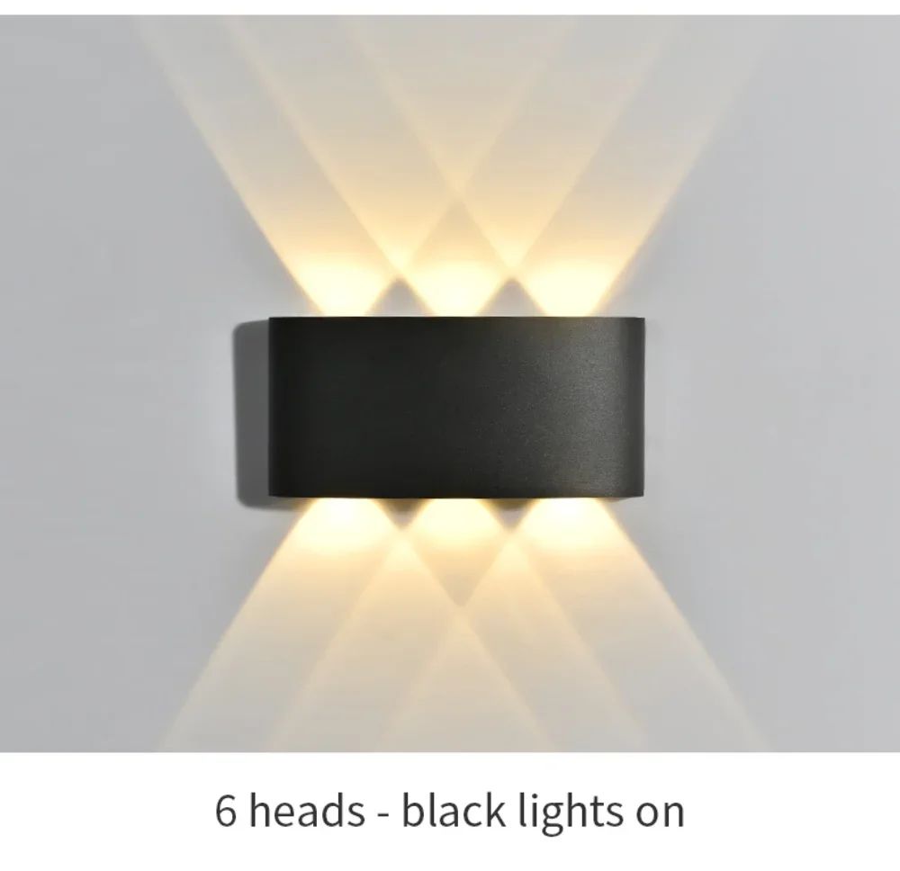 Lâmpada de parede LED moderna, IP65 impermeável, Luzes de parede