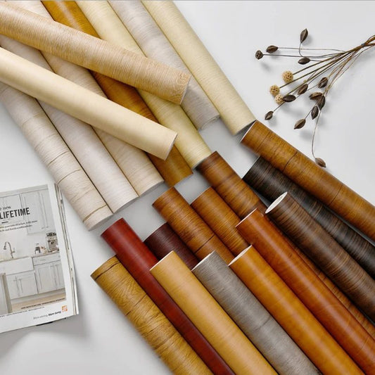 Papel de parede autoadesivo de madeira e vinil, à prova dágua