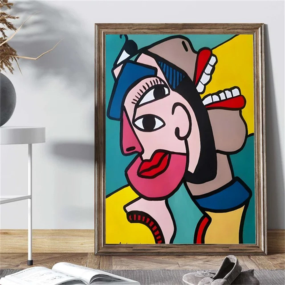 Artista Pablo Picasso arte clássica pinturas em tela cartaz estilo cubista