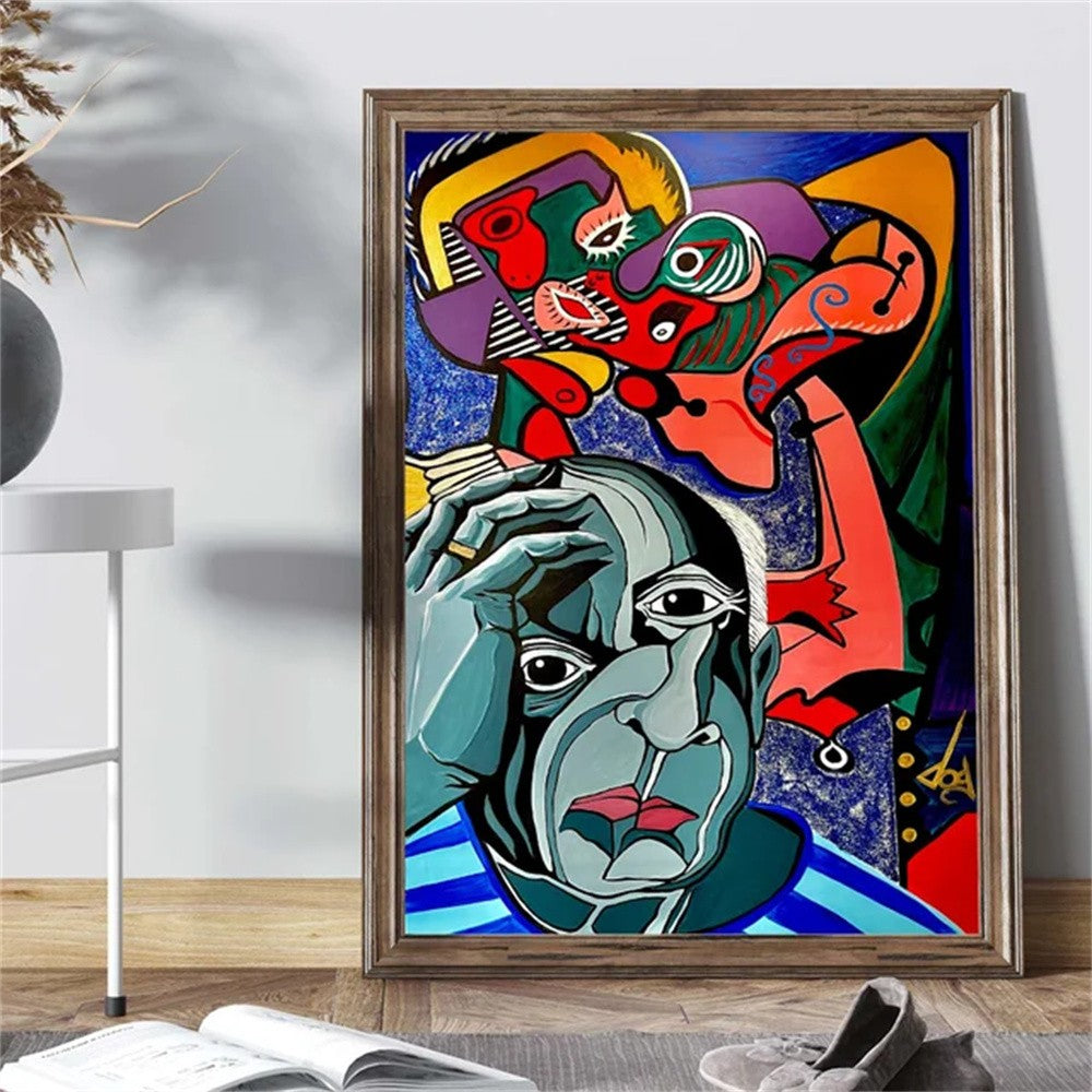 Artista Pablo Picasso arte clássica pinturas em tela cartaz estilo cubista