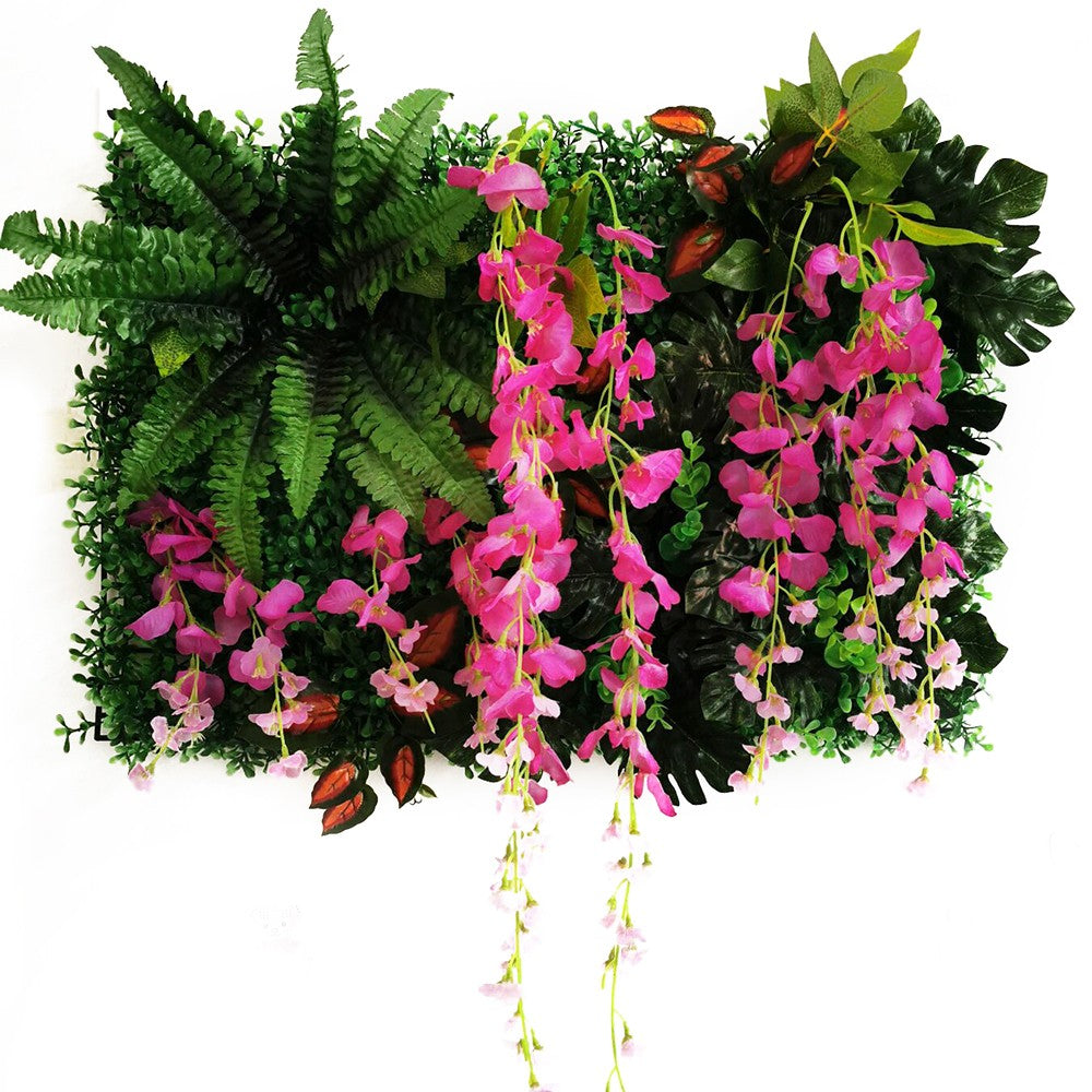 Decoração de festa de casamento flores artificiais glicínias rosa decoração fundo