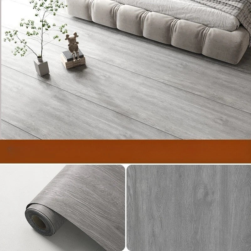 Adesivo de chão autoadesivo de imitação de grão de madeira para prova de renovação